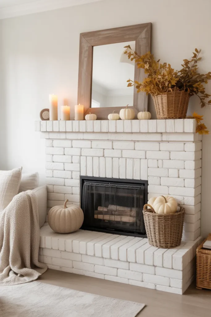 Cozy Neutrals with Pumpkin Accents