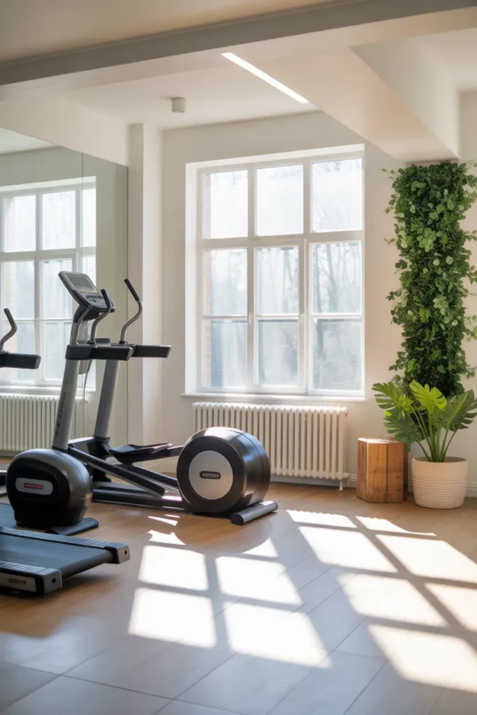 Minimalist Home Gym with Natural Light