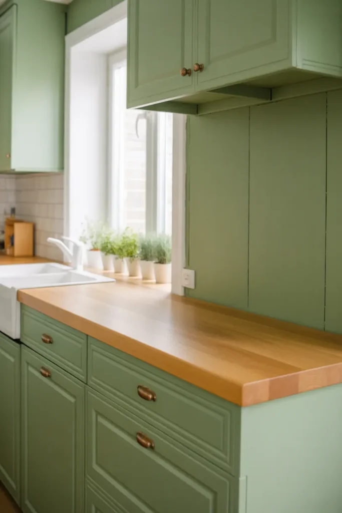 Sage Green Cabinets for a Calming Vibe