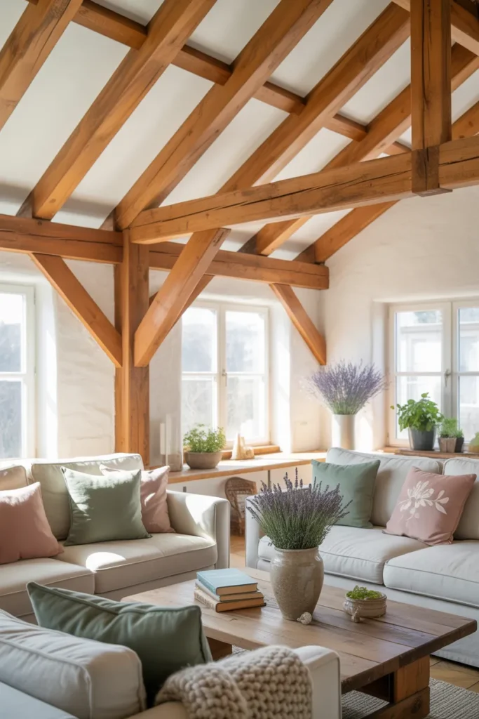 Natural Wood Beams and Exposed Ceilings