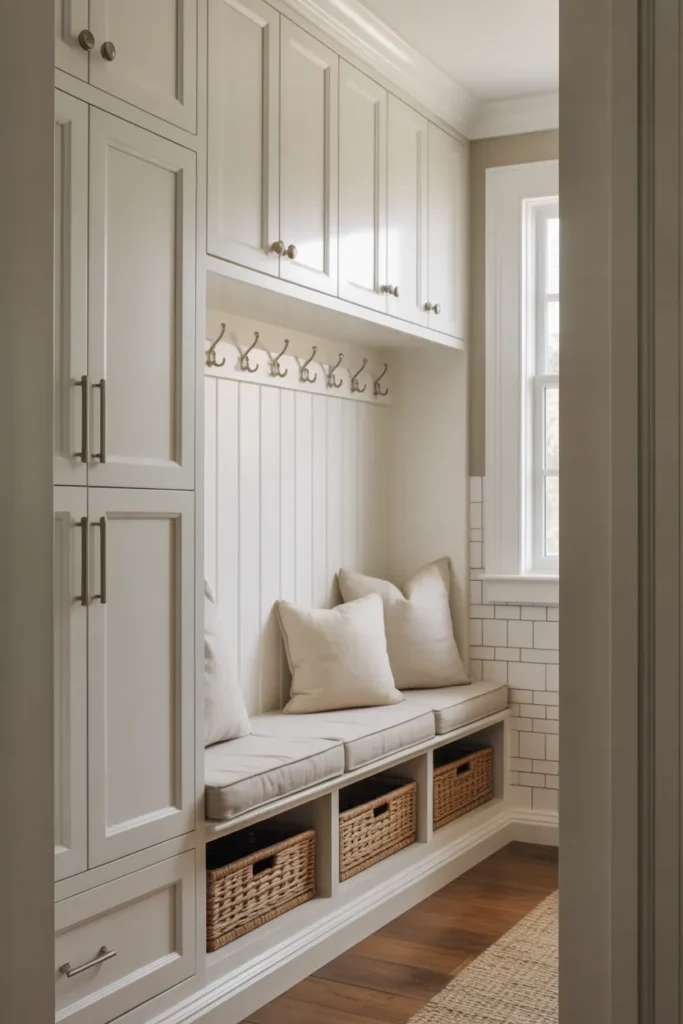  Classic White Mudroom with Timeless Appeal