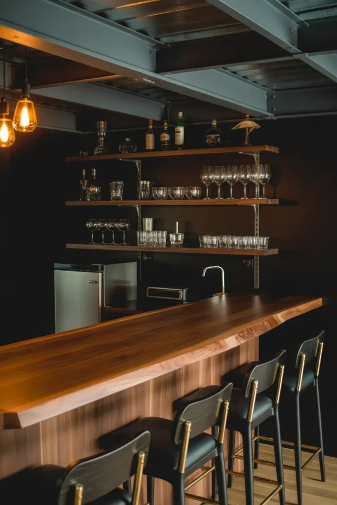 Incorporate a Basement Bar or Beverage Station