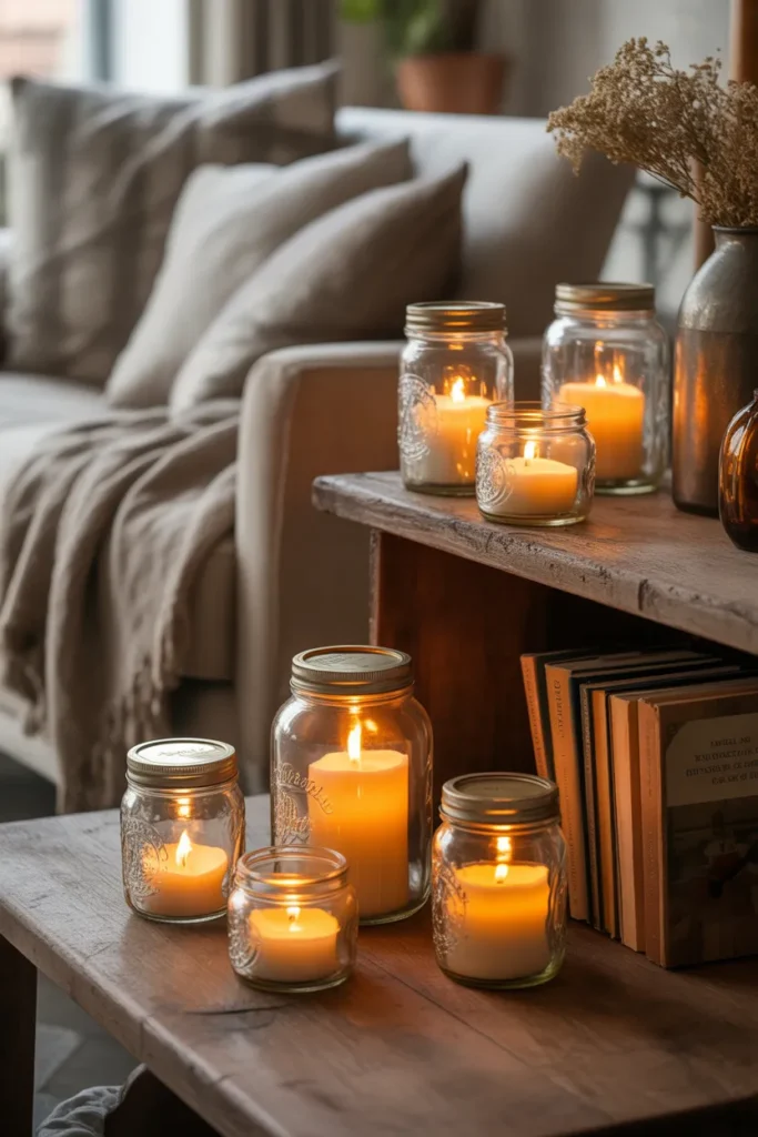 Mason Jar Candle Holders