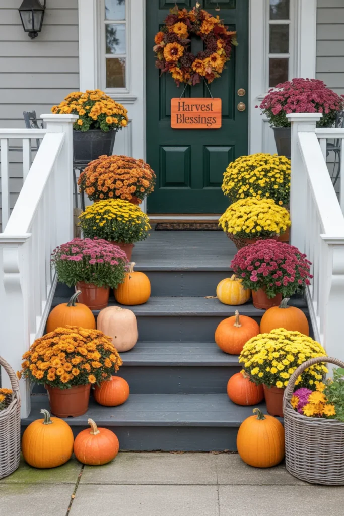 Mums Galore Front Porch