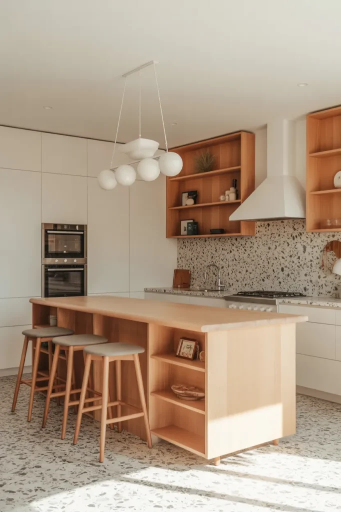 Natural Wood Kitchen Island