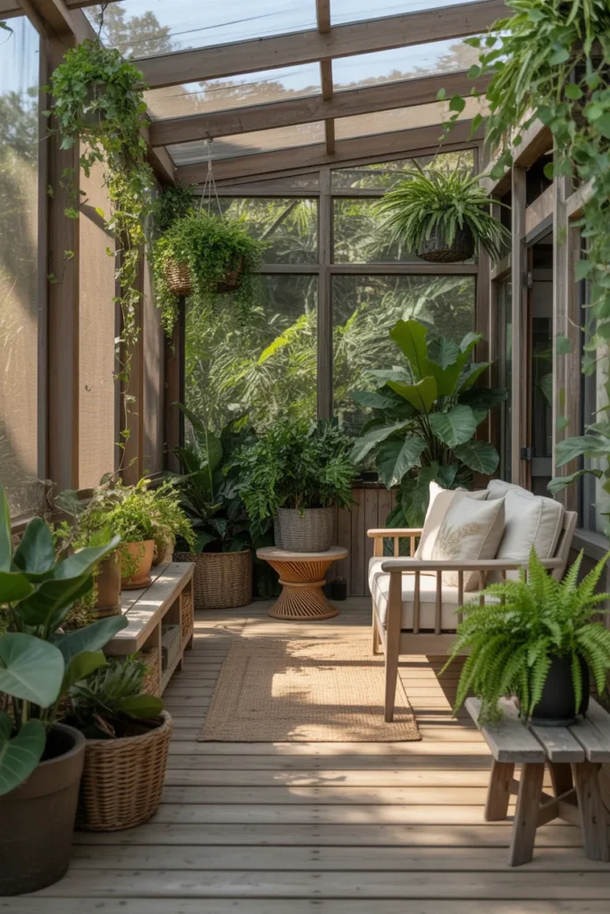  Nature-Themed Porch with Greenery