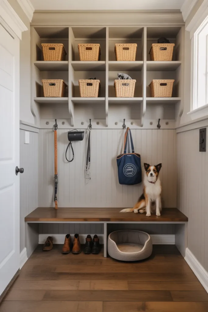Pet-Friendly Mudroom Setup