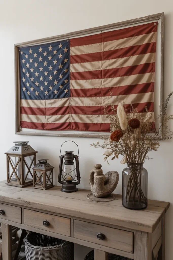 Vintage Flag Display