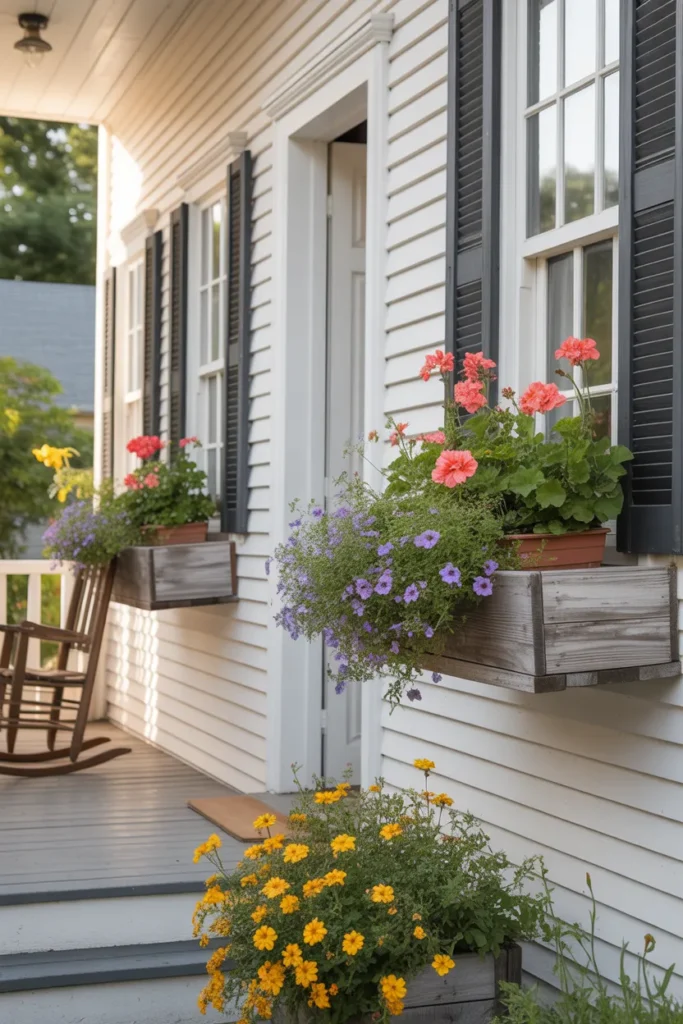  Cozy Farmhouse Exterior with Window Boxes