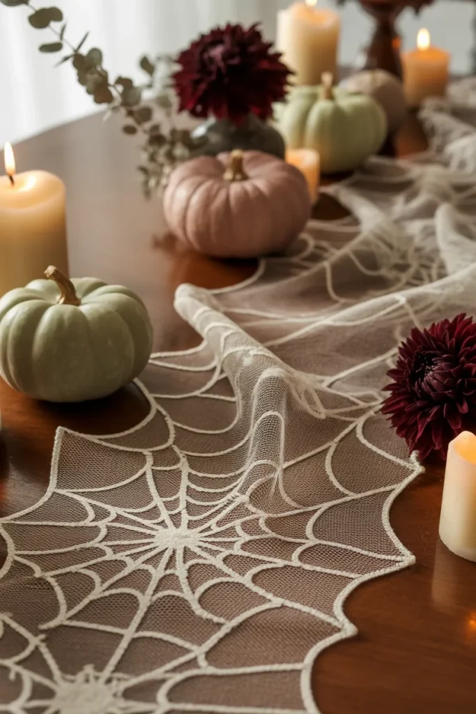  Elegant Spiderweb Table Runner