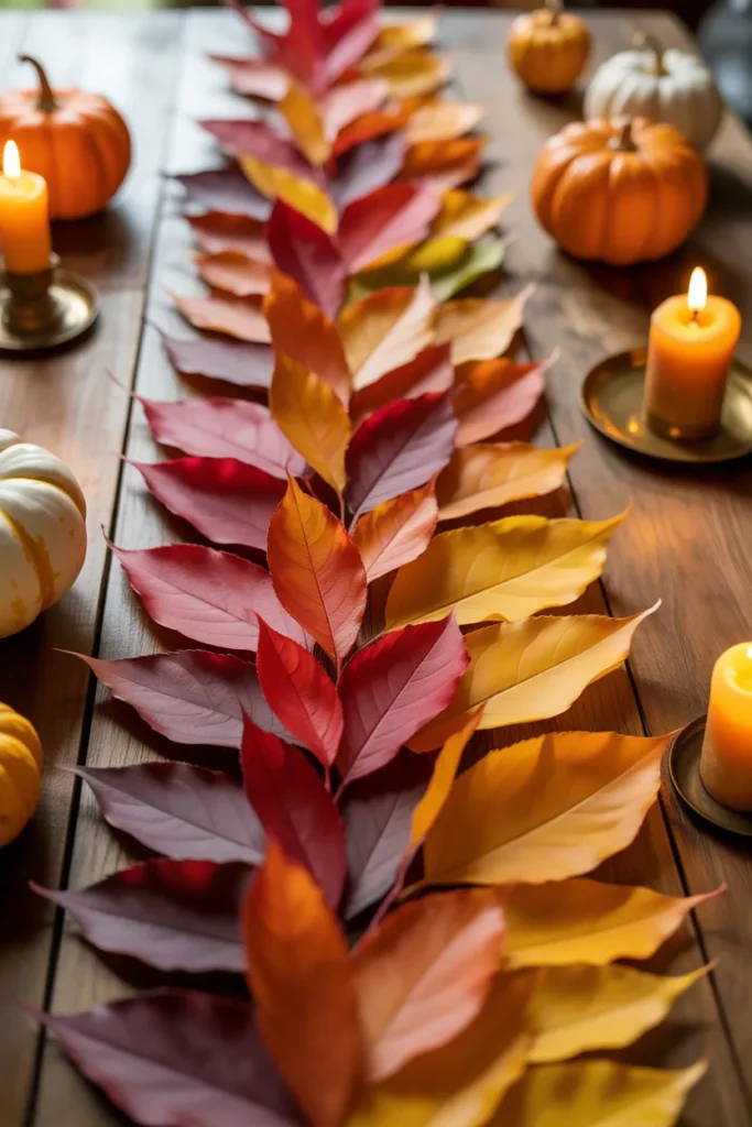  Ombre Leaf Table Runner