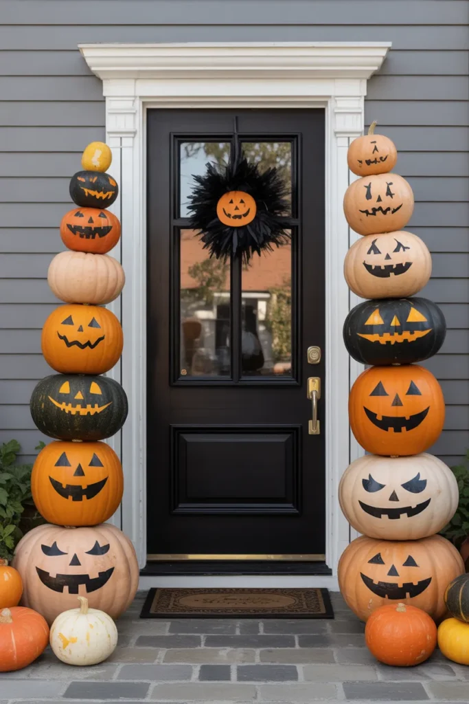 Pumpkin Stack Pillars