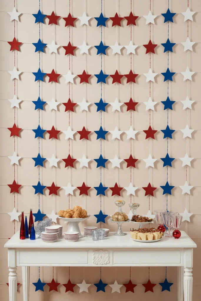 DIY Star Garland Backdrop