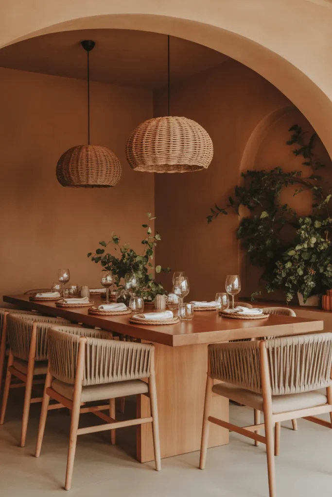  Earthy Dining Room with Warm Terracotta Accents