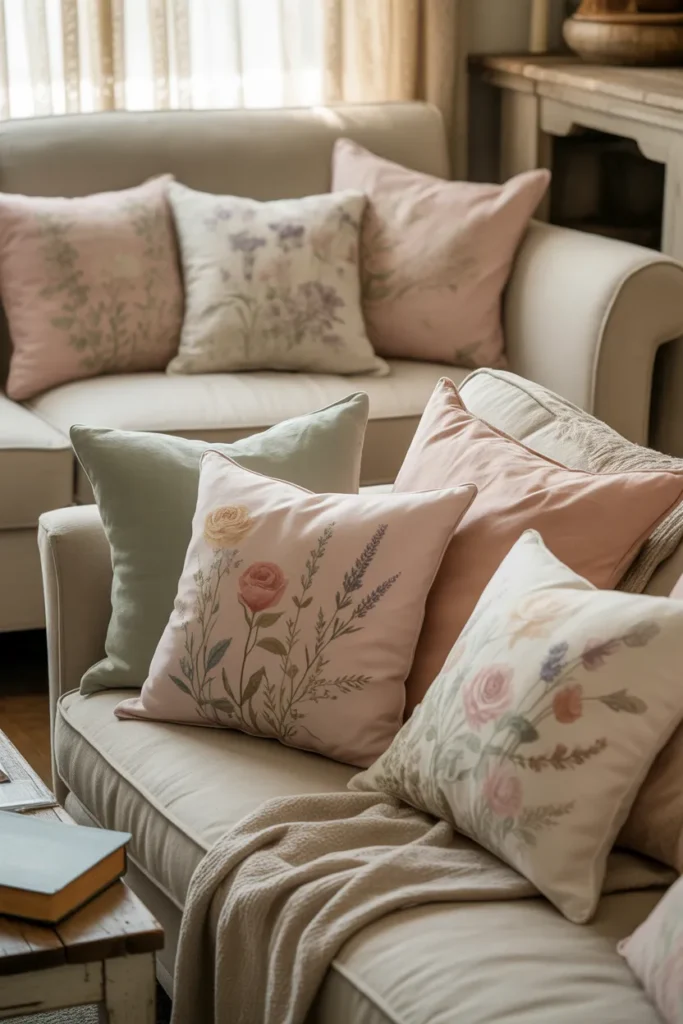 Floral Accent Pillows for Comfort