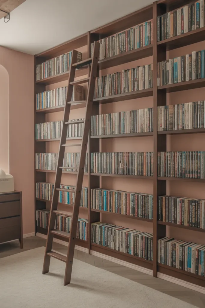  Rolling Ladder Library Wall