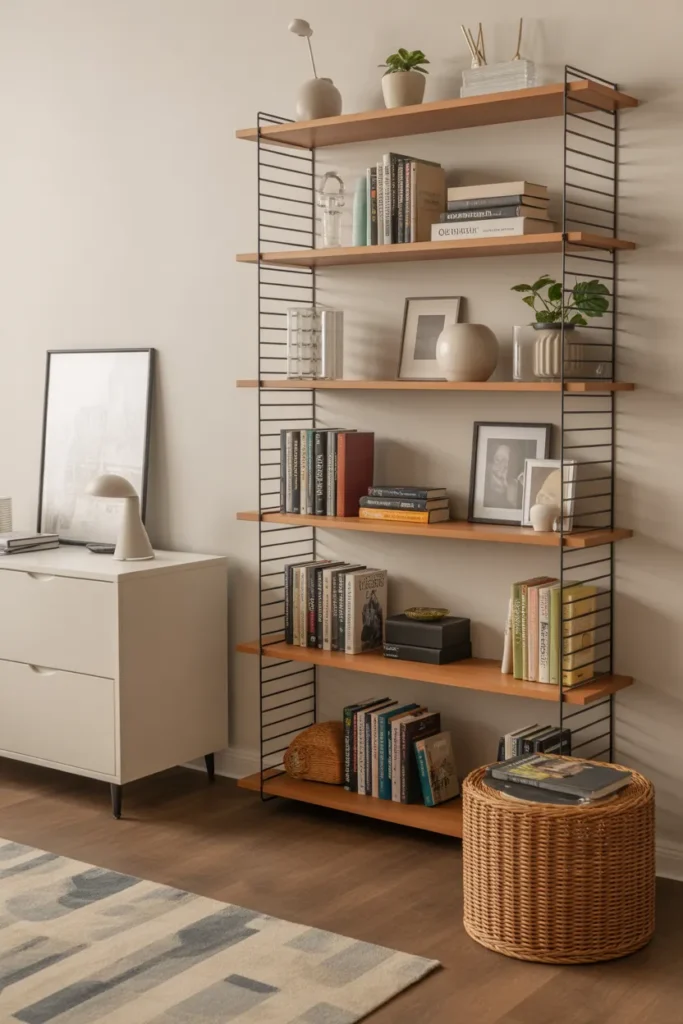   Compact Bookshelf Room Divider