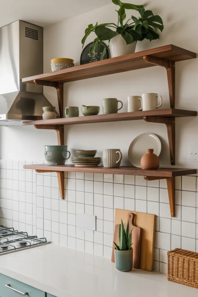 Floating Shelves for Airy Display