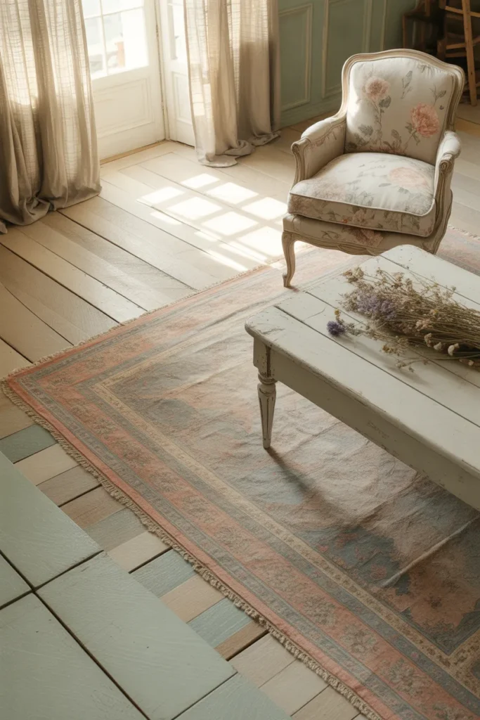 Painted Wooden Floorboards