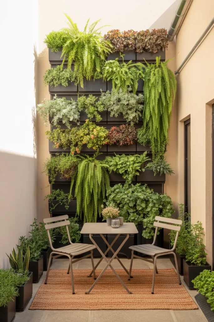   Small Patio with Vertical Garden