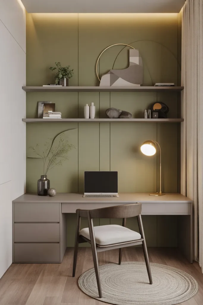 Study Desk with Accent Wall