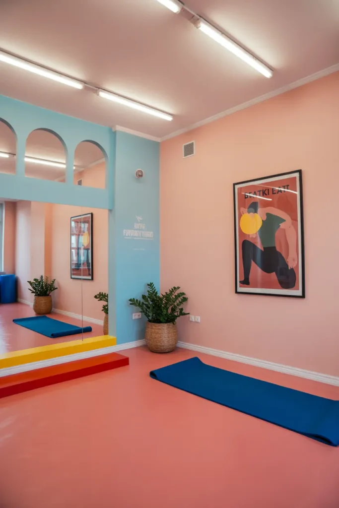 Color-Pop Fitness Room