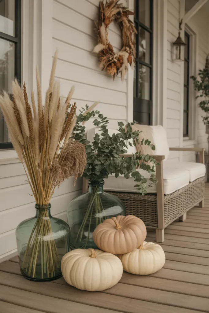 Dried Floral Fall Porch