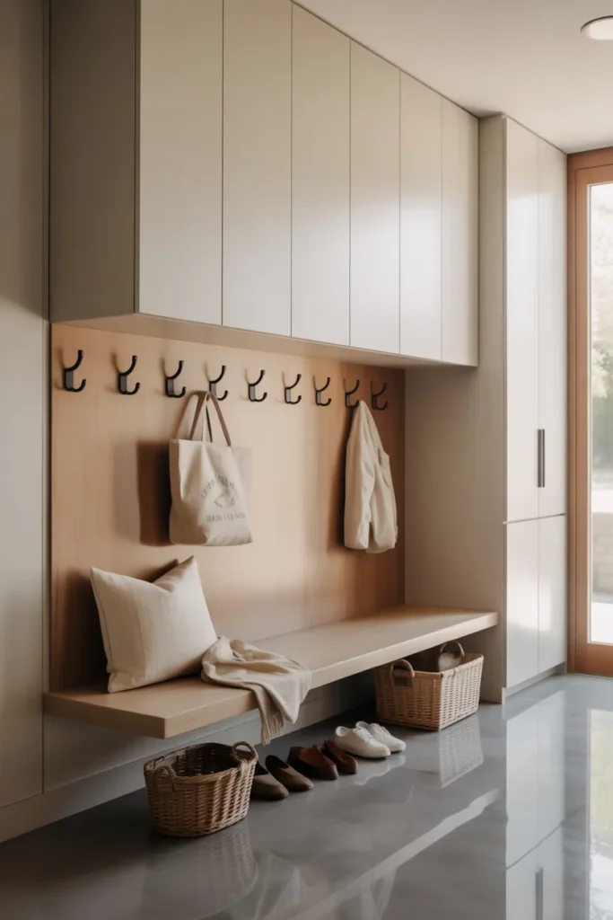  A Minimalist Mudroom with Streamlined Storage