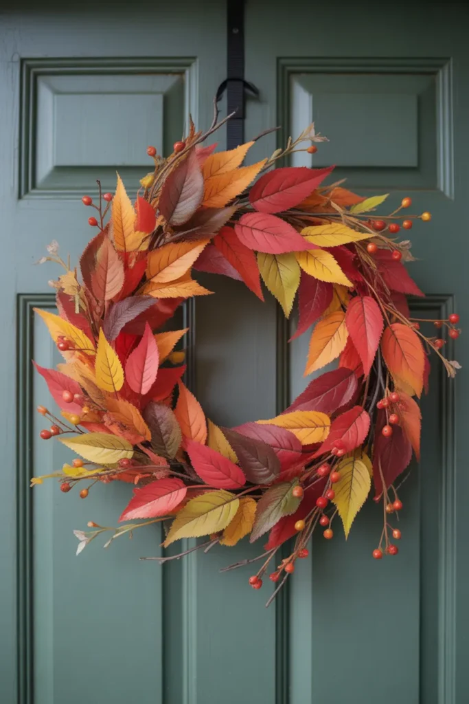 Autumn Leaf Explosion Wreath