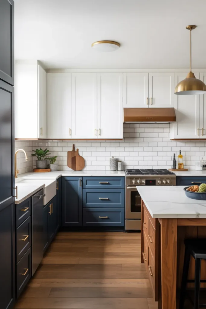 Bold Two-Tone Cabinets