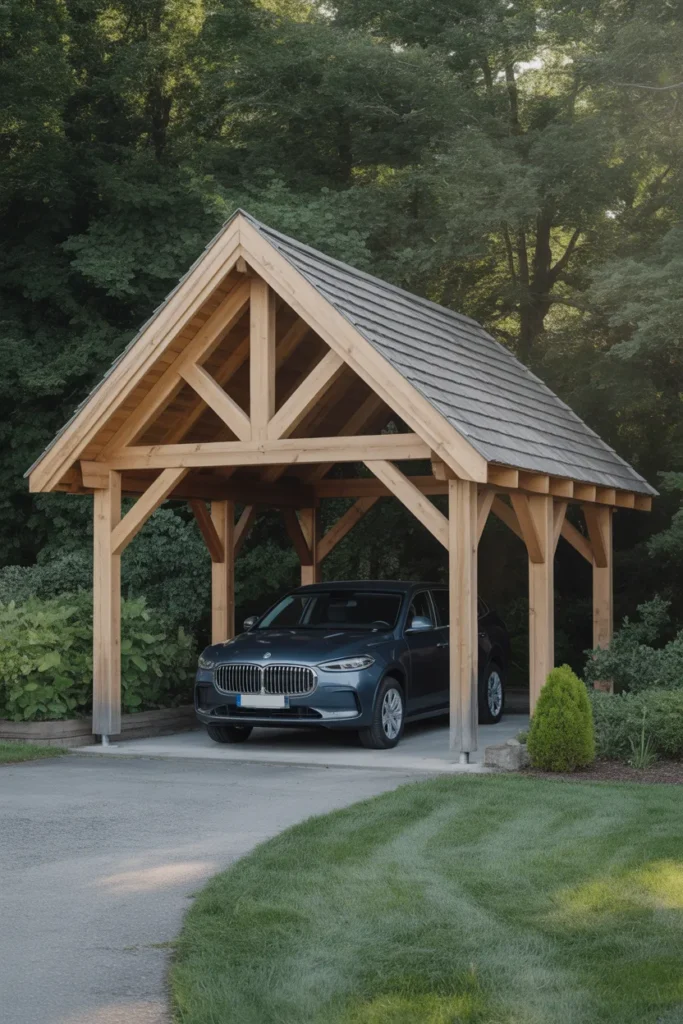  Rustic Wooden Carport