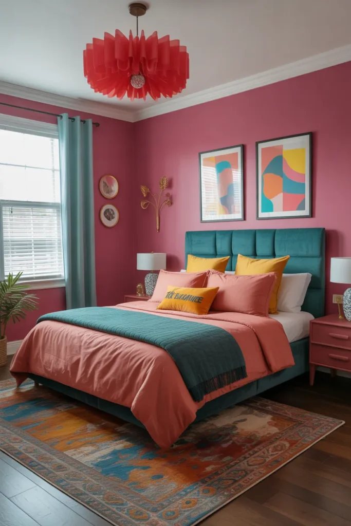  Bold Color Pop Bedroom