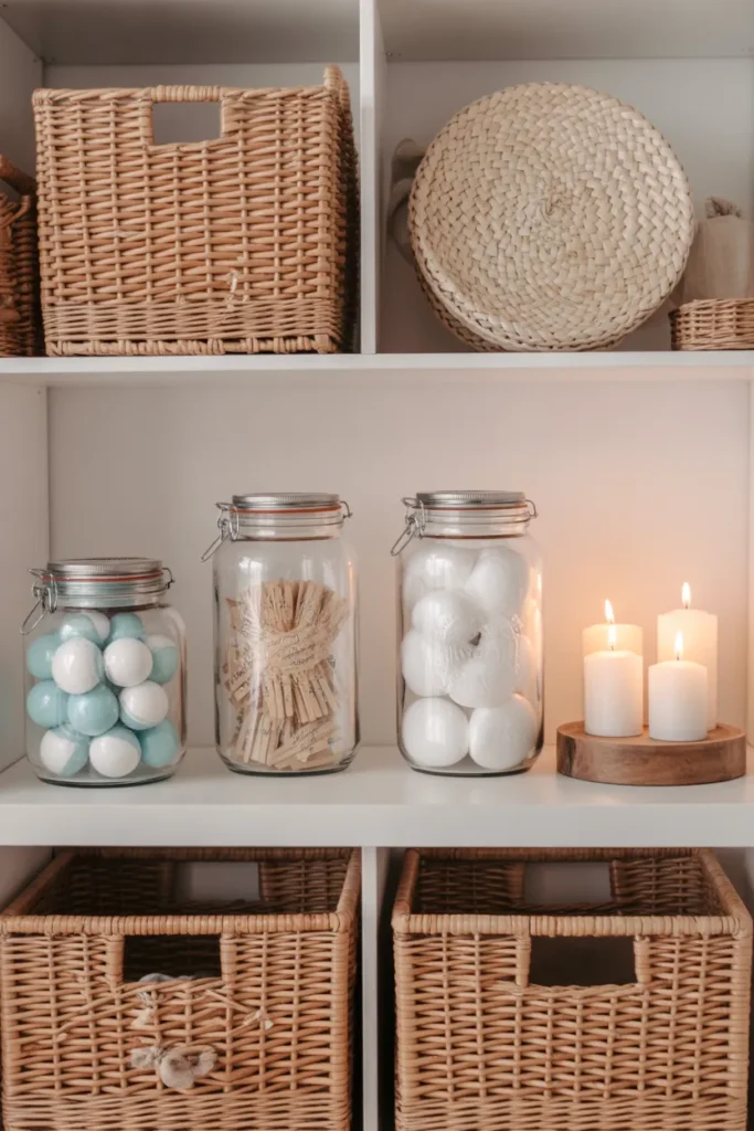 Hide Laundry Supplies in Decorative Jars