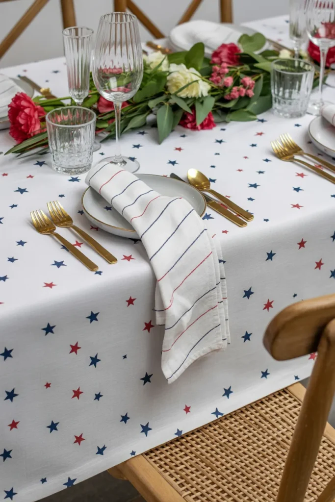 Star-Patterned Tablecloth