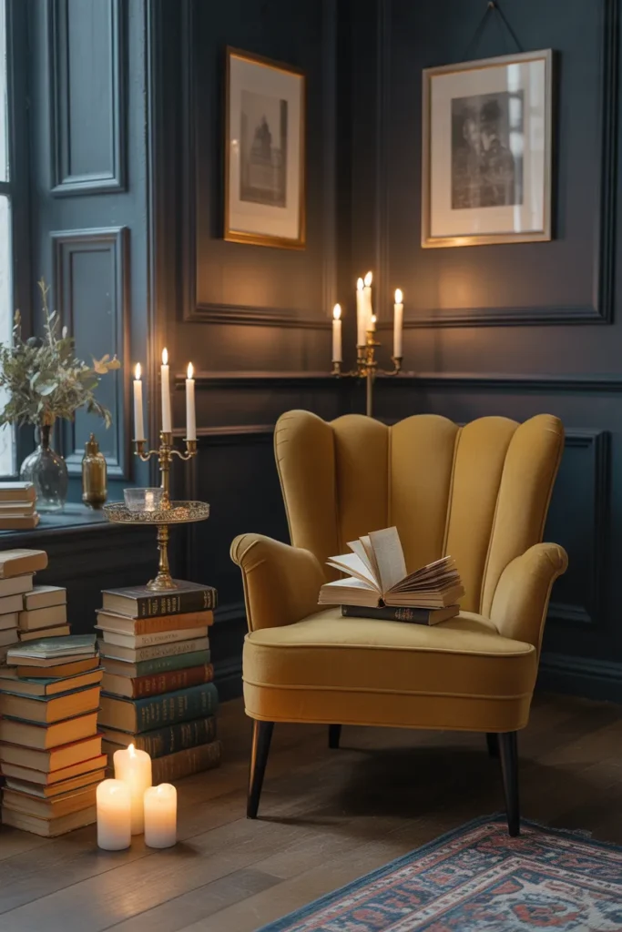   Candle and Book Corner
