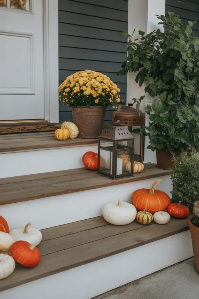 Porch Steps with Pumpkin Layers
