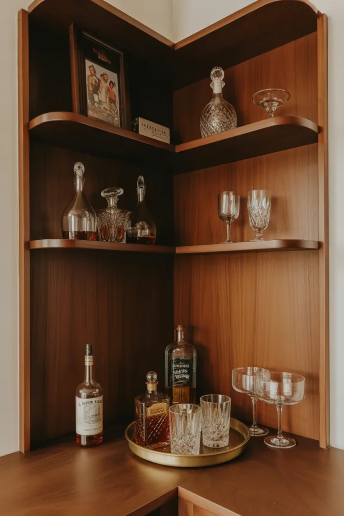 Retro-Inspired Bar Area