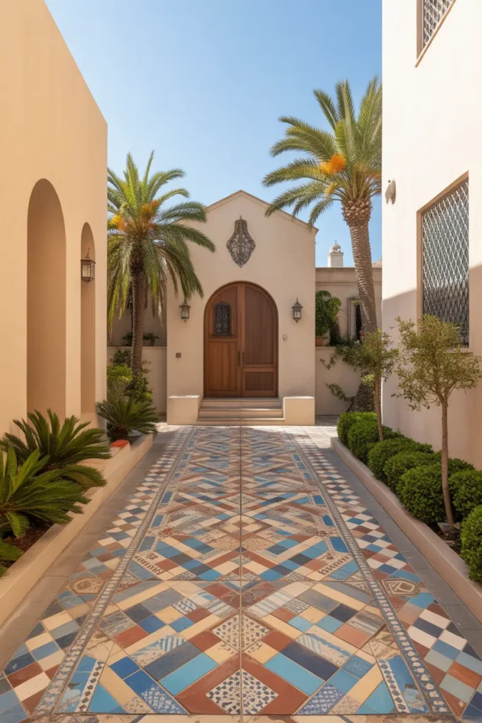  Driveway with Decorative Tiles or Patterns