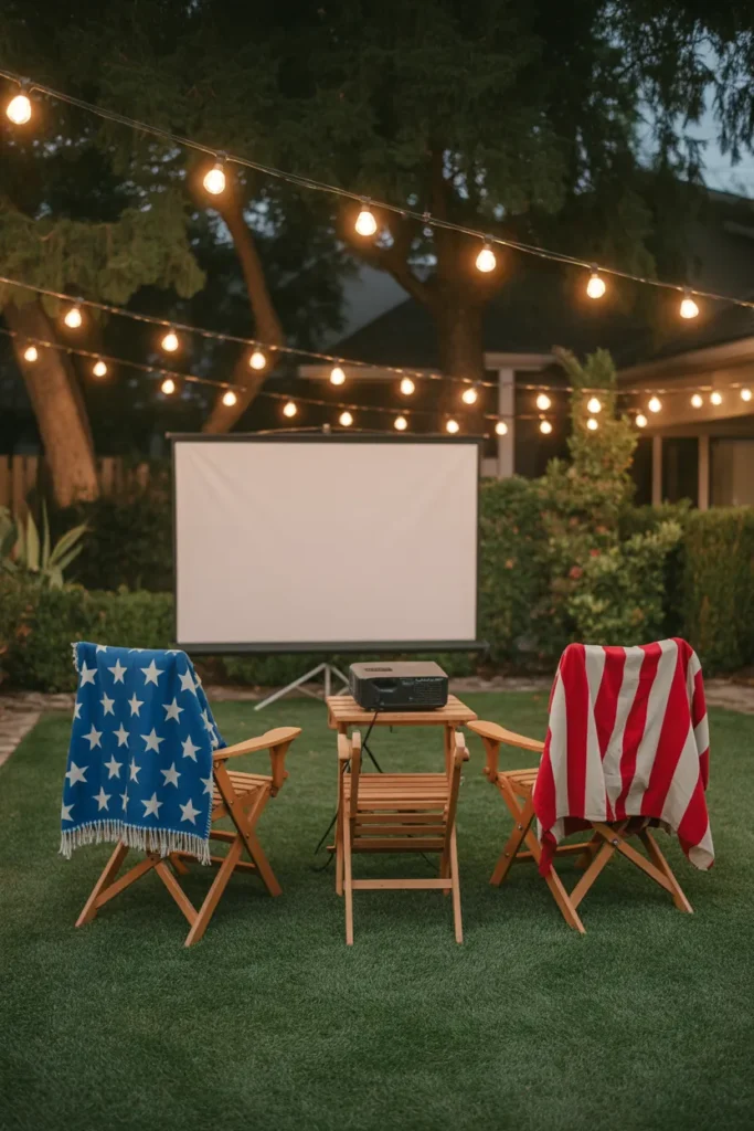Outdoor Movie Night Setup