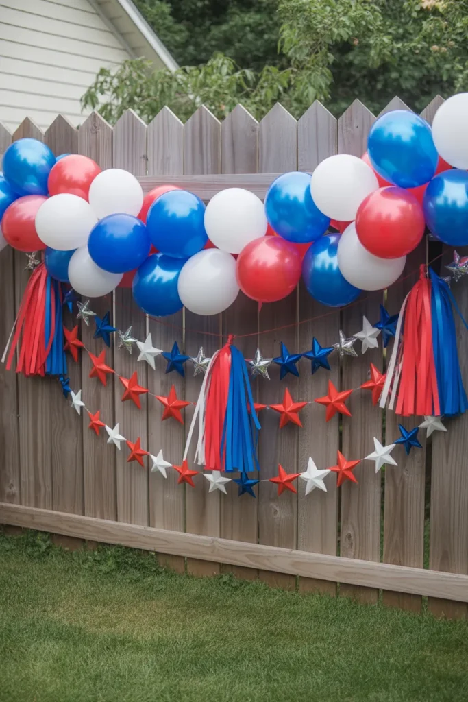 Red, White & Blue Balloon Garland