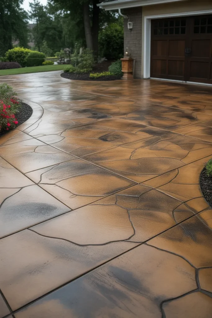  Stamped Concrete Driveway
