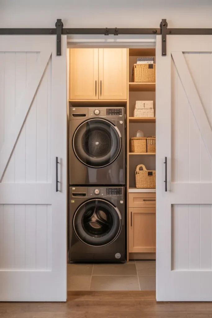 Create a Laundry Closet with Sliding Doors