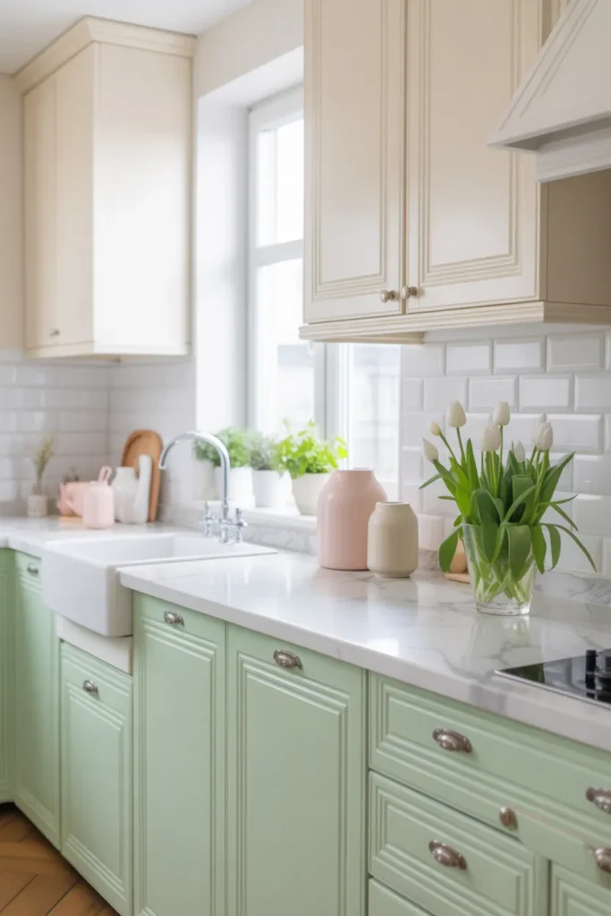 Mint Green Cabinets for a Fresh Twist