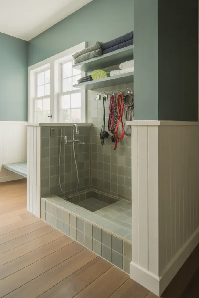   Mudroom with a Pet-Washing Station