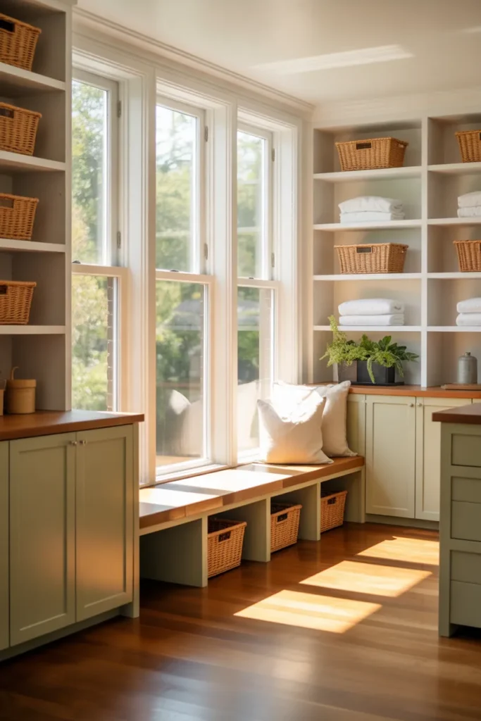  Bright and Airy Mudroom with Large Windows