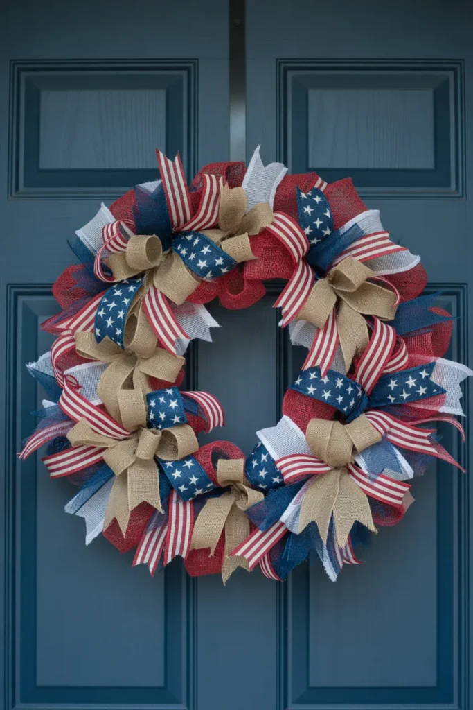 Patriotic Wreath for the Front Door