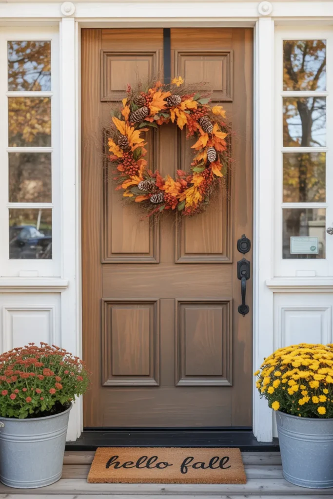 Warm Welcome with Fall Wreaths