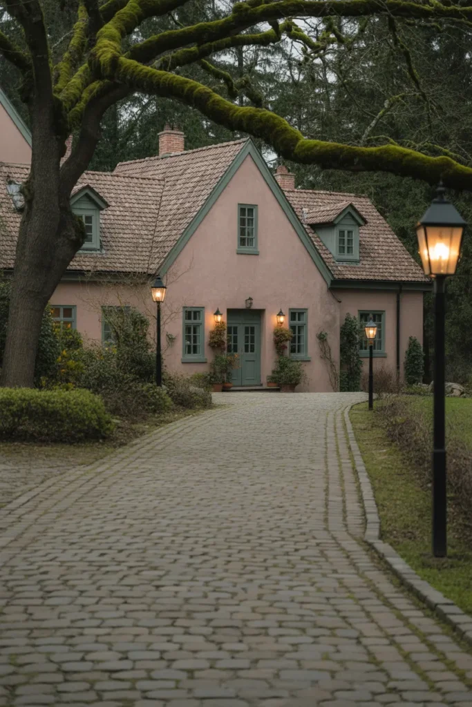   Cobblestone Driveway with Historic Charm