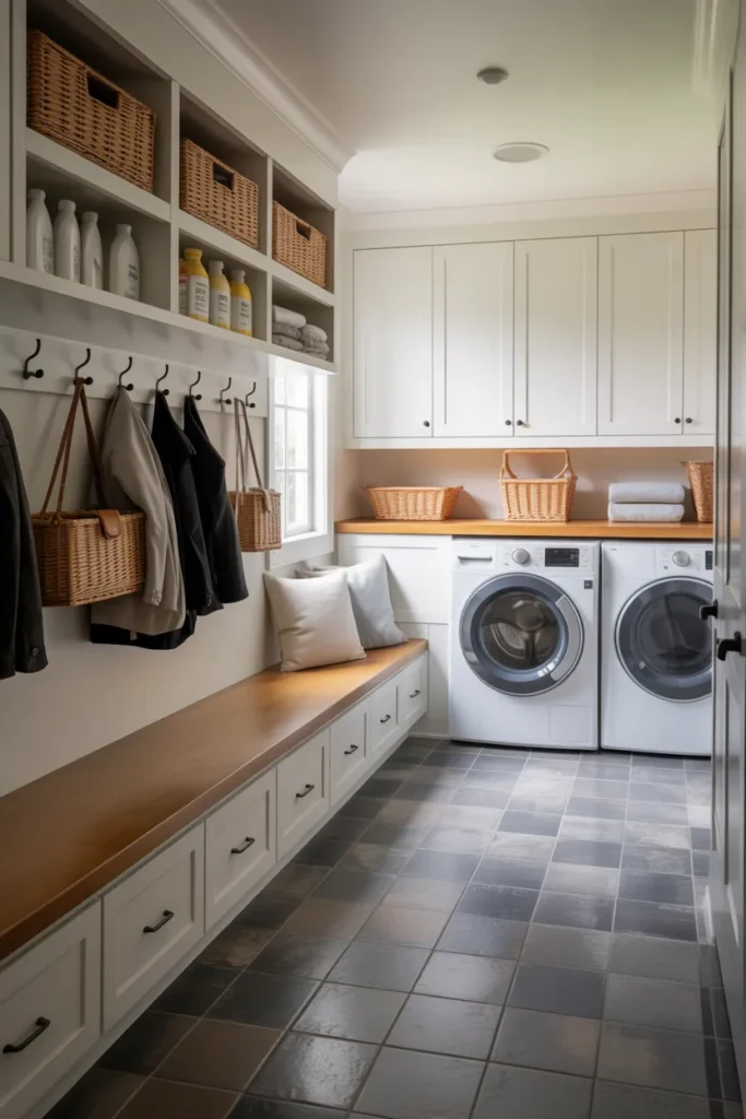  Dual-Purpose Mudroom and Laundry Combo