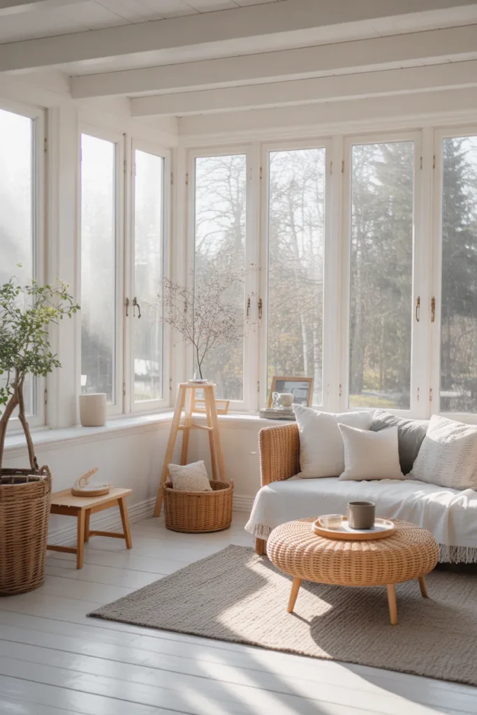  Scandinavian Minimalist Sunroom